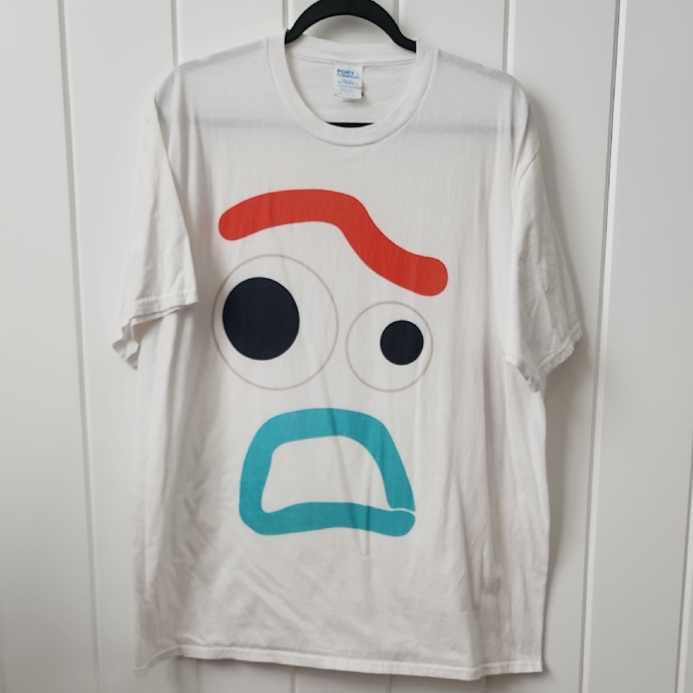 Disney Pixar White T-Shirt with Forky Logo - Mens Unisex XL